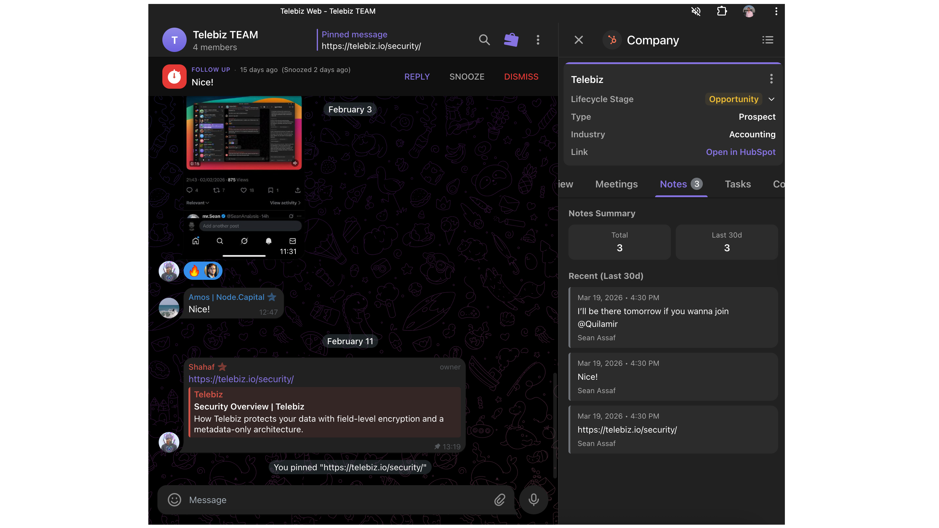 Take notes from Telebiz