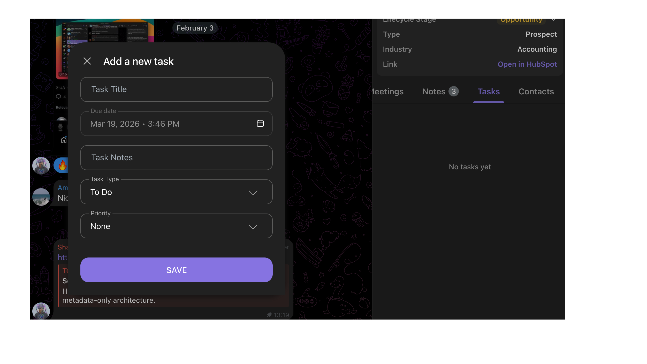 Add tasks from your conversation